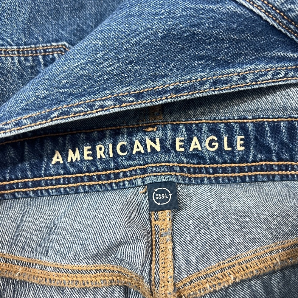 American Eagle Outfitters Real Good Cargo Overall Dress Womens XS‎ Blue Denim - Picture 10 of 15